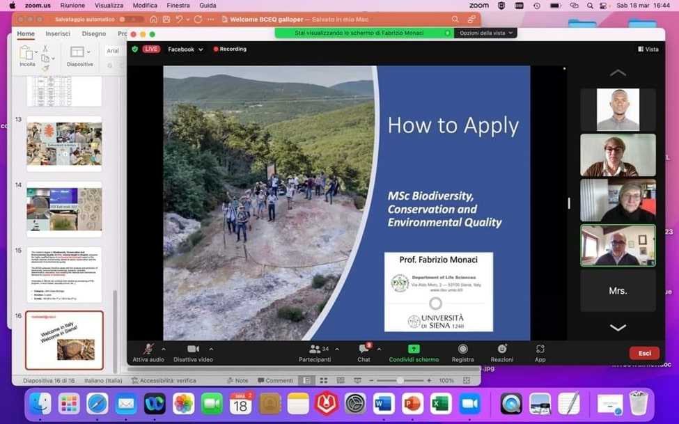 A one-day seminar on MSc BIODIVERSITY, CONSERVATION AND ENVIRONMENTAL QUALITY program hosted by AVI-GALLOPERS in collaboration with the UNIVERSITY OF SIENA, ITALY on Saturday 18th March 2023 (Ghana virtual).